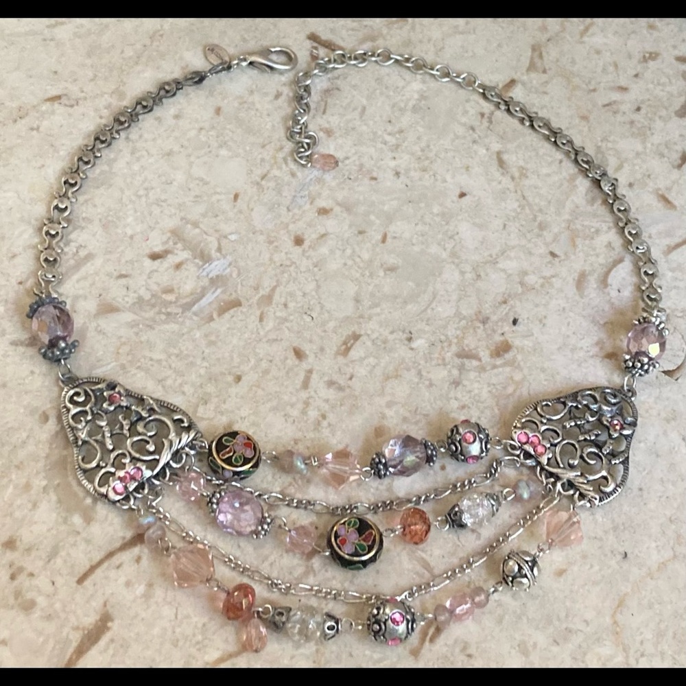 CHICO’S 5 Strand Cloisonné Statement Necklace